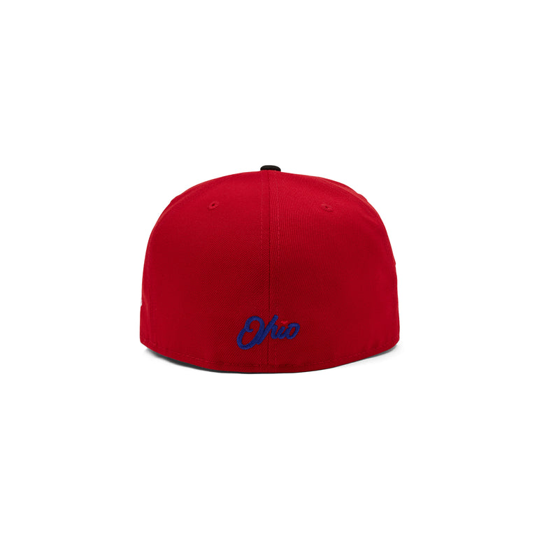 OHIO❤️ New Era Fitted HAT (red/blk)