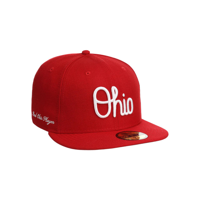 OHIO STATE X MADE & CO 59FIFTY 'SCRIPT OHIO' RED FITTED