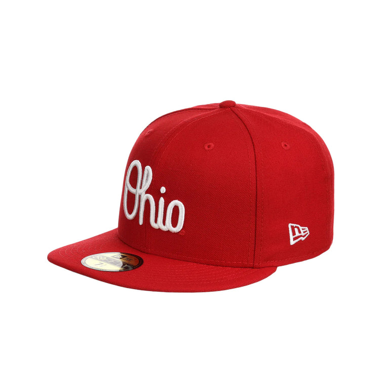 OHIO STATE X MADE & CO 59FIFTY 'SCRIPT OHIO' RED FITTED