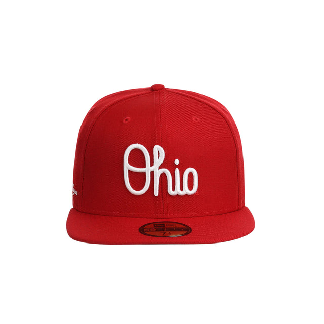 OHIO STATE X MADE & CO 59FIFTY 'SCRIPT OHIO' RED FITTED
