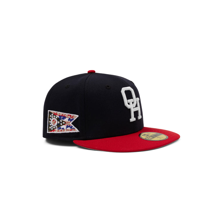 OHIO❤️ New Era Fitted HAT (navy/red)